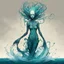 Placeholder: front facing full body illustration of a malevolent shape shifting female Funayurei water ghost with highly detailed facial features and translucent skin textures, in the style of Alex Pardee , Jean Giraud Moebius, and Katsushika Hokusai, highly detailed, boldly inked, deep murky aquatic color