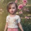 Placeholder: Lilly rose depp toddler, full body, floral clothes, dynamic pose, tokio background, dramatic lighting, hyper realistic, unreal engine, 8k, upscale