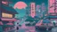Placeholder: soothing 80s Japanese city ,