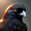 Placeholder: crow portrait, realistic, 4k resolution cinematic lighting