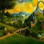 Placeholder: Epic Drawing of scenery of The LOTR estilo Van Gogh 4k