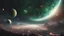 Placeholder: hyper realistic, tron legacy movie, space ships of the future, city of the future, green nad dark red trees , forest, space, planets, god status creations of the universe, face of an alien