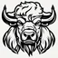 Placeholder: head and shoulders of a buffalo, sports mascot style