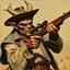 Placeholder: Western devil with a scoped old timey rifle fantasy art