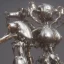 Placeholder: metallic mecha, retrofuturism, hajime sorayama