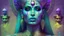 Placeholder: Queen Of The Damned Disguised In Pastels; Hieroglyphics, Symbolism, Dystopian, Elegant, Fantastical, Intricate, Hyperdetailed, Holographic, Magnificent, Meticulous, Mysterious, Ominous