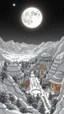 Placeholder: In the center of a vast lunar landscape, a mesmerizing idyllic colony sprawls across the lunar valley, radiating an otherworldly beauty. This line art painting captures the colony's intricate domed structures, glinting solar panels, and lush gardens under the gentle glow of Earth. Each detail is meticulously rendered in stunning detail, from the shimmering astronaut-guarded gates to the bustling market square, inviting viewers to immerse themselves in this futuristic utopia. The image exudes a s
