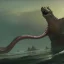 Placeholder: franz frazetta style,sea serpent