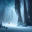 Placeholder: Mystery ice age, knight costume, Ambiance dramatique, dramatic lighting, volumetric lighting, concert background, hyperrealisme, 8k, high quality, lot of details, fit within portrait