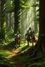 Placeholder: a Knight and a squire in a forest