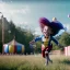 Placeholder: Ultra realistic circus scene. Sweet big hair monster flying. Child’s playing, smile, happy, color bubbles, smooth color, waist up view, Wes Anderson style, a lot of people background, highly detailed, concept art, unreal engine 5, god rays, ray tracing, RTX, lumen lighting, ultra detail, volumetric lighting, 3d, finely drawn, high definition, high resolution.