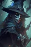 Placeholder: undead witch hunter from warhammer, anime style, depth of field, nvidia graphics, lightrays, trending art, movie poster