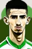 Placeholder: Ryan Ait Nouri Algerian soccer player cartoon 2d