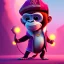 Placeholder: pixar style anamorphic cute monkey baby, smiling, gangsta gold neckless, full body, magenta puffer jacket, manila city backdrop, dramatic lighting, hyper-realistic, unreal engine 5, 16k. full detailed, wearing hat