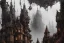 Placeholder: Insanely detailed steampunk castle town built around beautiful intricately detailed gnarly trees, hills, pylons, huge metal gates. in style of yoji shinkawa and hyung - tae kim, trending on artstation, dark fantasy, great composition, concept art, highly detailed, dynamic pose, vibrant detailed bio mechanical castle bridges over the ocean, fog, swampland, ocean, sparkling stormy fog, fantasy digital painting, stunning intricate details, artwork by ross tran, artgerm