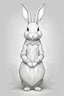 Placeholder: outline art rabbit, cinematic lighting, high resolution 3D render art coloring pages with witch, white background, Sketch style, full body, use outline, Mandala style, clean line art, white background, no shadows and clear and well