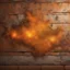 Placeholder: Hyper Realistic Glowing-Golden-patches-texture on rustic-orange-rustic-wall with embers