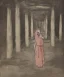 Placeholder: (wlop-style:1), (m_wlop), woman standing in the front of a temple