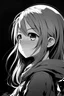 Placeholder: cute anime profile picture black and white