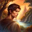 Placeholder: ethereal fantasy concept art of {"young man", "dark brown hair", "brown hair"} . magnificent, celestial, ethereal, painterly, epic, majestic, magical, fantasy art, cover art, dreamy