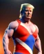 Placeholder: Realistic image of Donald trump wrestler, Mexican wrestling style, liner eye, red and blue breeches, us flag dress, suspenders, retro style, 80s, vibrant color, highly detailed, clean background, concept art, unreal engine 5, god rays, ray tracing, RTX, lumen lighting, ultra detail, volumetric lighting, 3d, finely drawn, high definition, high resolution.