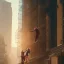 Placeholder: a man pushing a woman over a balcony, downtown new york, dramatic, dramatic lighting, volumetric lighting, hyperrealism, 8k, high quality, photorealistic, lot of details