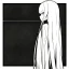 Placeholder:  long white hair, short, cute, Line art, dead eyes, emotionless face,