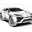 Placeholder: outline art for LAMBORGHINI URUS SE HYBRID coloring pages, white background, sketch style, full body, only use outline, clean line art, white background, no shadows and clear and well