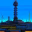 Placeholder: cyberpunk retro futuristic for comics really tall from far away
