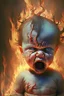 Placeholder: human child born into hell
