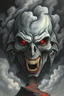 Placeholder: Nightmare in my mind, evil in many faces, Busch painting nightmare, thin line draw, 3D gray clouds colors