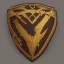 Placeholder: cartoon shield metal wood