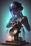 Placeholder: Phonograph Monster,cyberpunk, 8k, highest quality, smooth, sharp focus, illustration, digital painting, highly detailed, epic composition, cinematic, beautifully lit, artstation hq, behance hd, trending on artforum,