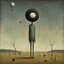 Placeholder: Dark Shines Taller lead to the sins of the crawler, artist Liu Ye and Joan Miro deliver a surreal masterpiece, muted colors, sinister, creepy, sharp focus, asymmetric, upside-down elements for no reason