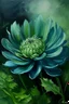 Placeholder: dark sea green Chicory flower oil painting