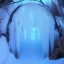 Placeholder: ethereal winter flowers, carved ice door at the end of ice steps, magical atmosphere, Beardsley, Unreal render, cinematic blue --aspect 9:16 --s 2500