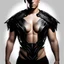 Placeholder: modern black liquid chest plate for men