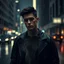 Placeholder: Ultra-premium album cover designed by a world-class graphic designer in 2026, emotional male singer standing alone in a rain-soaked city street at night, dark cinematic atmosphere, heartbreak and betrayal reflected in his expression, handsome young man wearing modern black streetwear and a leather jacket, head slightly lowered, eyes filled with pain, loss and quiet strength. A translucent ghostly female silhouette made of mist and fading light emerges from his chest and dissolves into the night
