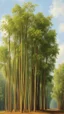 Placeholder: realistic photo of a tall bamboo trees in a landscape. Bruegel painting style