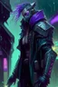 Placeholder: Shen from League of Legends in style cyberpunk in the rain