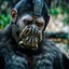 Placeholder: Cyborg Ape, breathing device, gas mask, respirator Christopher Nolan, Dystopian, Extreme depth of field, bokeh blur, Alberta, all-natural, in the style of candid, imperfection, natural lighting, Fuji Film, Anamorphic lens