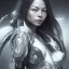 Placeholder: kristin kreuk chun-li, long black hair, perception of mortality, loose morals, angry at society, disappointed by life, Unreal Engine 5, highly detailed, highest quality, digital painting, complex 3d render, unreal engine render, insane detail, intricate photograph quality, magnificent, majestic, highly intricate, Realistic photography, grand hall, wicked throne, holding scepter, crown of barbwire, dark color palette, metallic, highly detailed, highest quality, digital painting