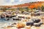 Placeholder: Sunny day, rocks, arid land, winslow homer watercolor paintings