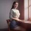 Placeholder: Study girl in university by the room,movie, real photo realistic, unreal engine, cinematic lighting --ar 1:1 creative