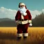 Placeholder: franz frazetta styl,santa claus in the middle of the corn field