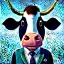 Placeholder: A cow wearing a suit and tie