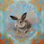 Placeholder: girl rabbit with blue aye, aboriginal, dot painting, indiginous, dot, mud, dream-time, abstract, dots, natural pigment, extremely sharp detail, finely tuned detail, ultra high definition, 8 k, unreal engine 5, ultra sharp focus, art germ and Paul Lewin and Kehinde Wiley