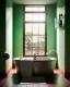 Placeholder: Bathroom scene, big hair monster into bath, Wes Anderson style, realistic photo, realistic image, concept art, smooth, unreal engine 5, god lights, ray tracing, RTX, lumen lighting, ultra detail, volumetric lighting, 3d.