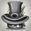 Placeholder: Icons of a gray Magic Top Hat, cartoon