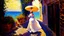 Placeholder: create a luminous oil painting in the style of Claude Monet, elderly woman in flowing gown and parasol strolling through a medieval cobblestone alley, soft glowing colors, impressionist brushstrokes, distant sea shimmering under warm sunlight, atmospheric dreamlike light --ar 16:9 --v 7 --stylize 1600